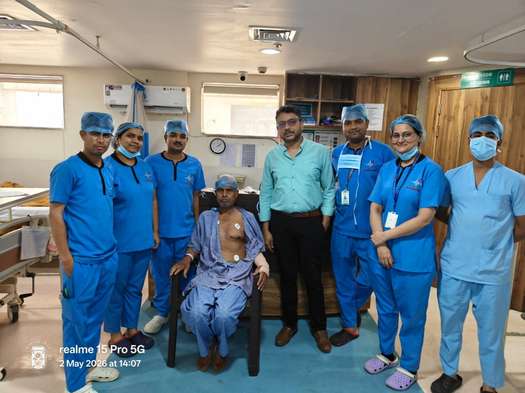 Dr. Vivek Ranjan Shrivastava with surgical team